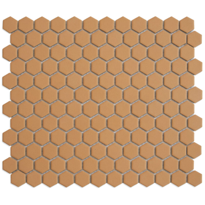 Tuscany Gold small hexagon mosaic tile