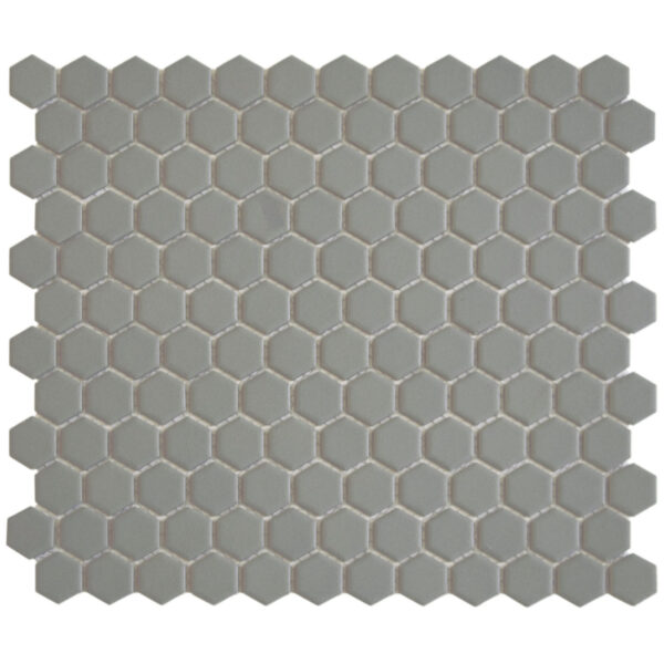Urban Nature (Green Grey) small hexagon mosaic tile